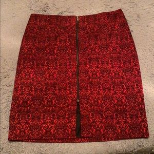 Red Floral Skirt